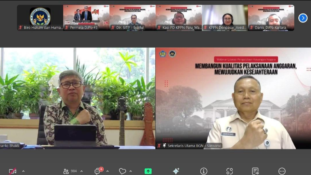 Tingkatkan Kualitas Anggaran, BGN Sarolangun dan Kemenkeu Selenggarakan Webinar Literasi Keuangan